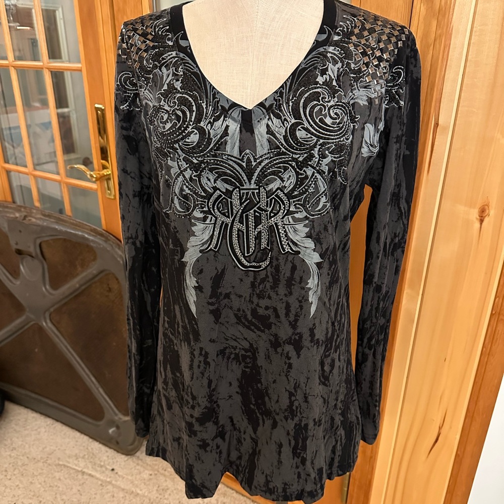 Rock & Roll Cowgirl Top, size XL